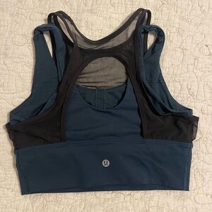 lululemon athletica Blue and Black High-Support Sports Bra